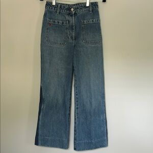 Victoria Beckham Alina High Rise Wide Leg Jean